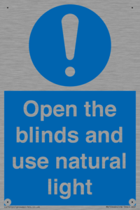 Open the blinds and use natural light